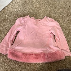 Pink fur trim shirt